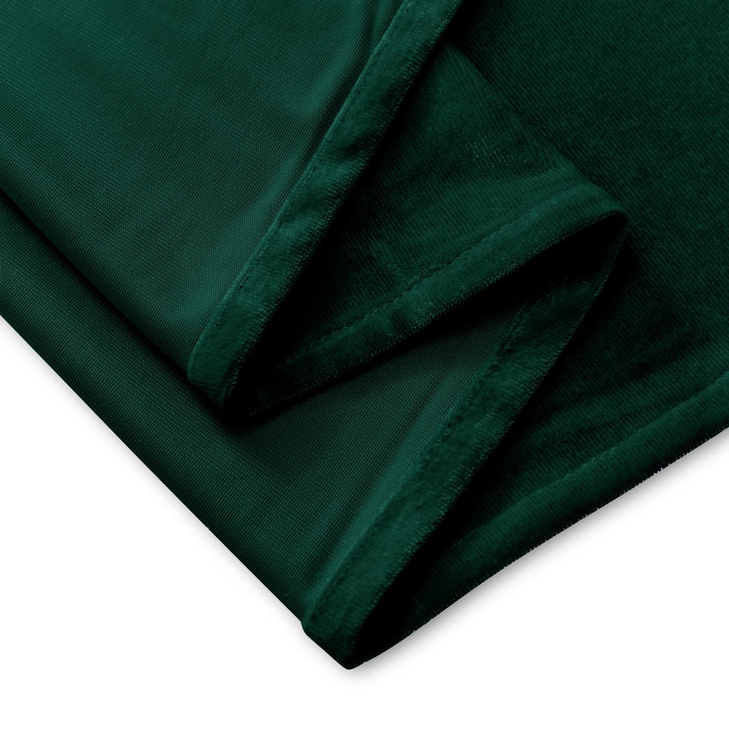 Green Velvet Tablecloth, 60 x 102 Inch Rectangle
