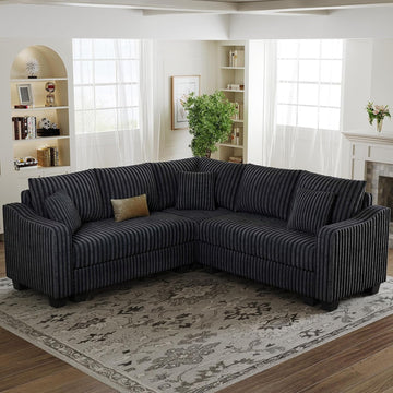 Convertible Sectional Couch with Chaise Corner Sectional Sofa L Shaped Couch Reversible Corner Upholstered