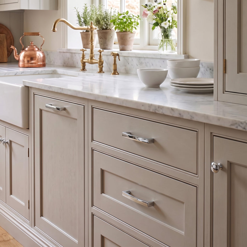 2 Pack Solid Handles 10-Inch(256mm) Polished Nickel Cabinet Pulls,Heavy Duty Cabinets, Cupboards, Drawers and