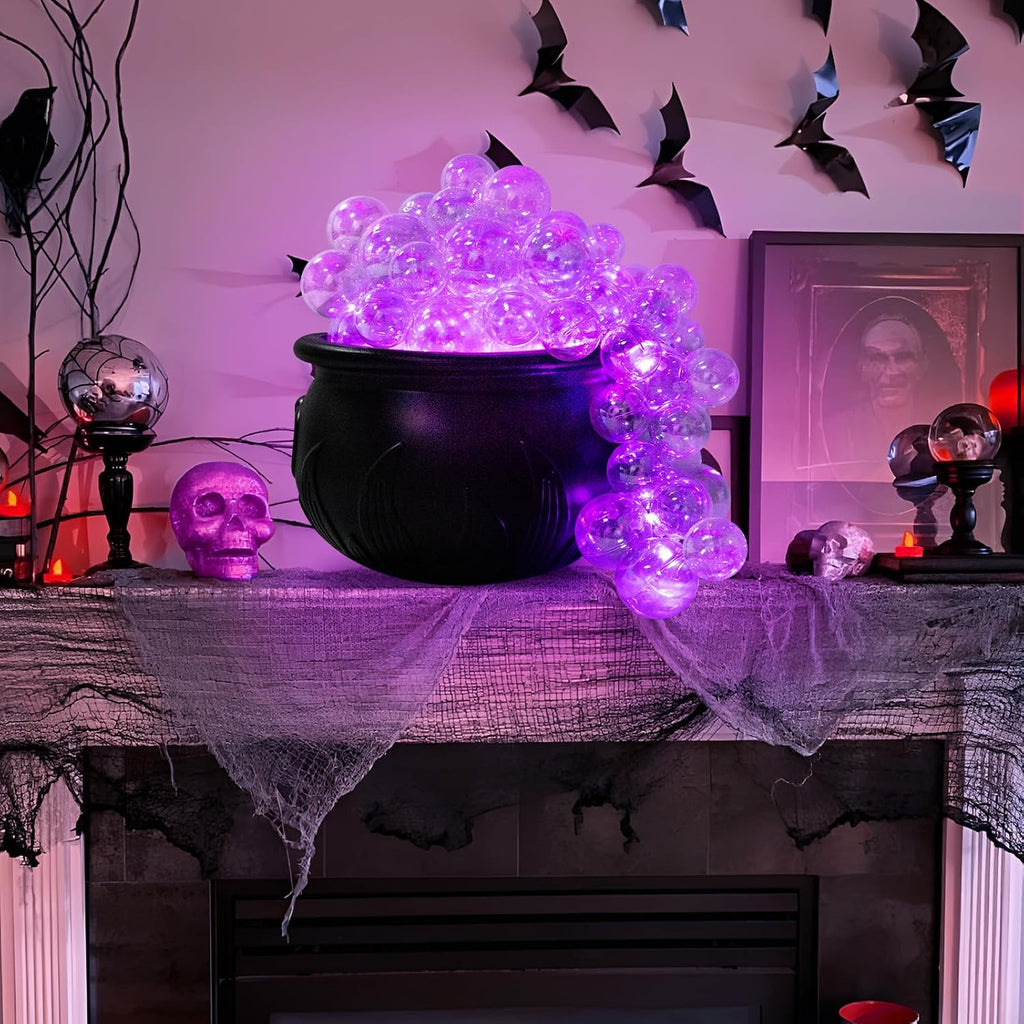 Halloween Decorations Indoor - DIY Bubbling Cauldron Set Decor