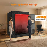 2 Person Sauna Box for Home, Protable Steam Sauna Tent with 660nm Red Light Therapy, 5-Layer Waterproof