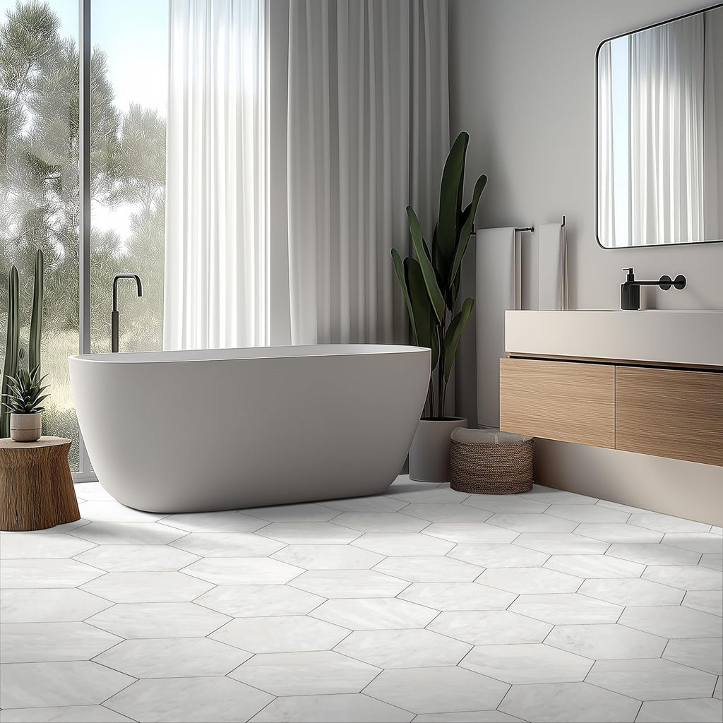 MSI Modulo Alba 11 in. x 13 in. Matte Porcelain Hexagon Tile Flooring - Set of 14