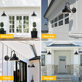 Dusk to Dawn Outdoor Wall Sconces, Exterior Farmhouse Gooseneck Barn Light