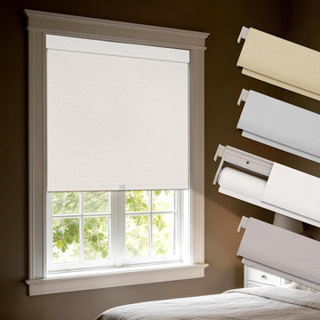 Blackout Roller Shades with Valance,White,21" W X 72" H