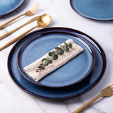 Ceramic Dinnerware Sets for 4,Porcelain Plates and Bowls Sets,Handmade Reactive Glaze Dishes Set,Chip Resistant and