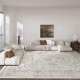Area Rugs 9x12 Living Room: Washable Rugs for Bedroom Non Slip Low Pile Soft Faux Wool Non Shedding 