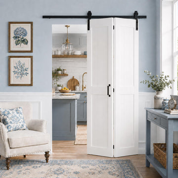36" x 84" H-Shape Bifold Barn Door with Hardware Kits