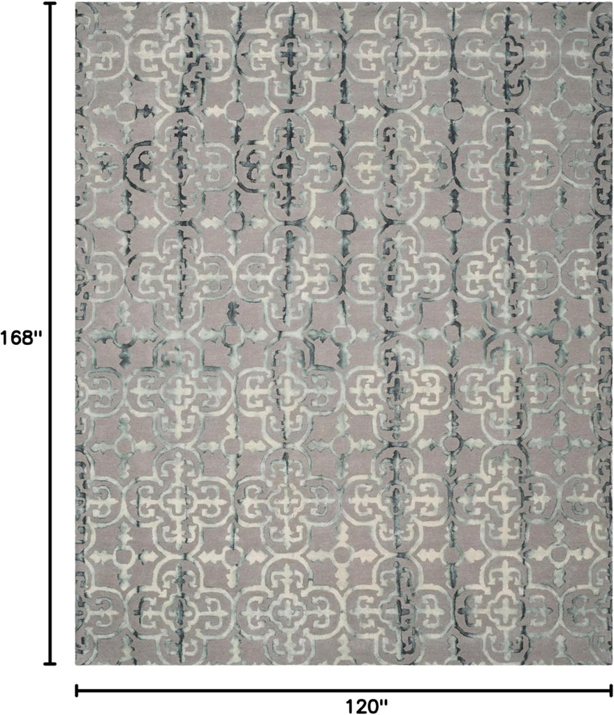 Dip Dye Area Rug - 10' x 14', Grey & Charcoal, Handmade Moroccan Watercolor Wool
