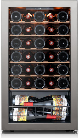 34 Bottle Wine Fridge, Wine Cooler Refrigerator, Wine Refrigerators with Double-