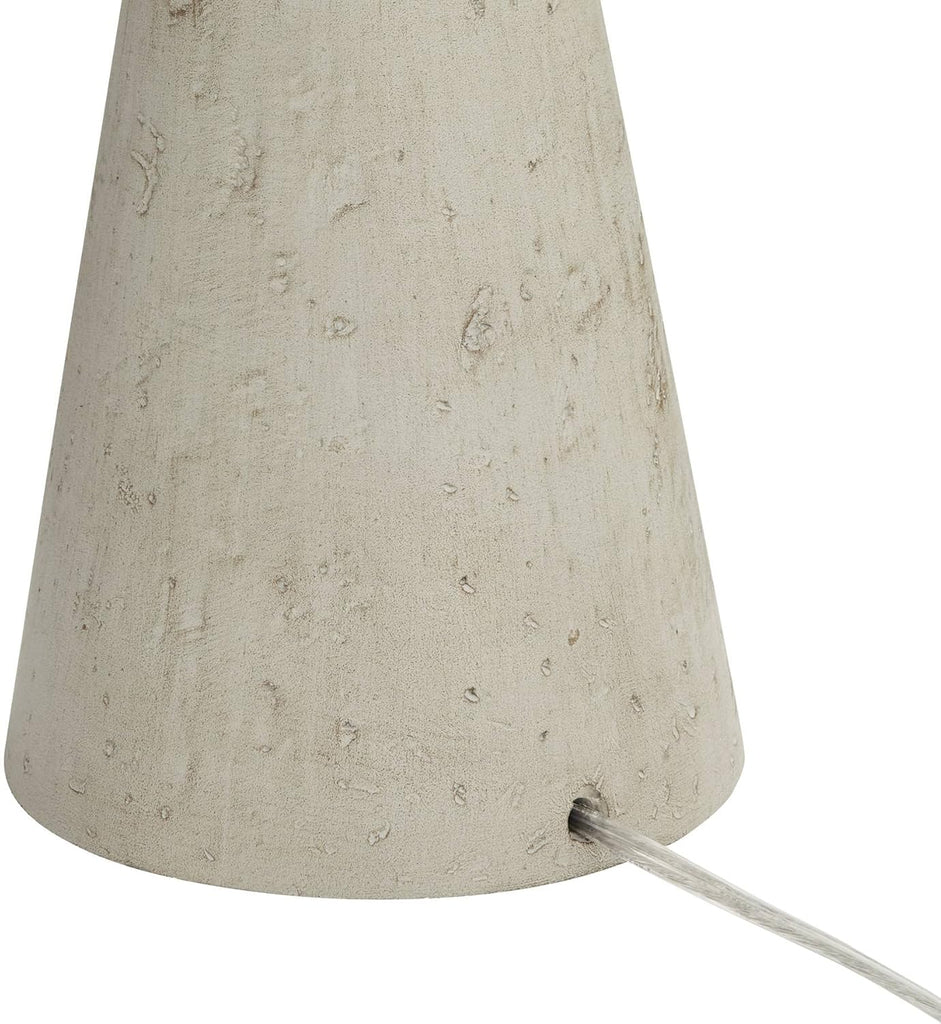 Euro Design Claire 30" Tall Sculptural Large Mid Century Modern Farmhouse Coastal End Table Lamp White Beige Living