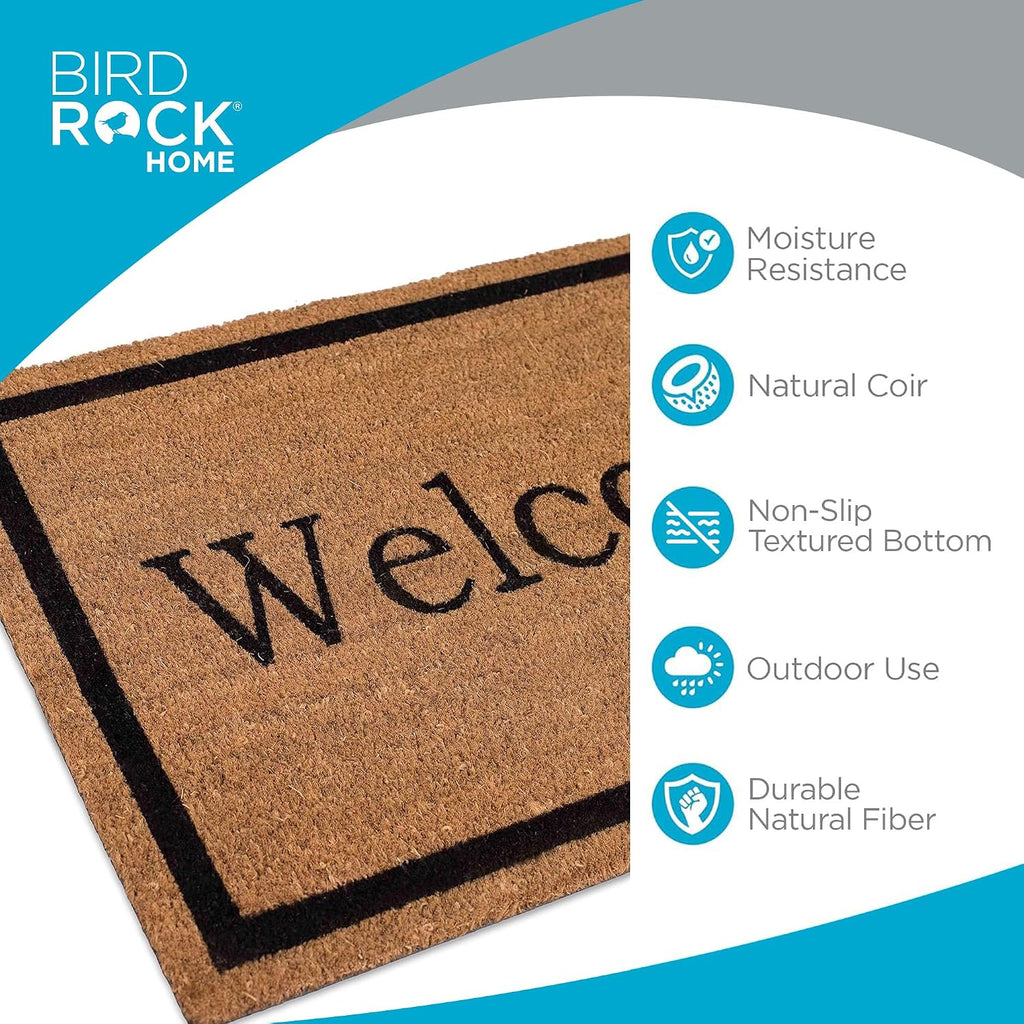 Welcome Door Mat - Decorative Entry Rug - Outdoor Floor Doormats for Front Door, Entrance, or Cabin - Heavy Duty