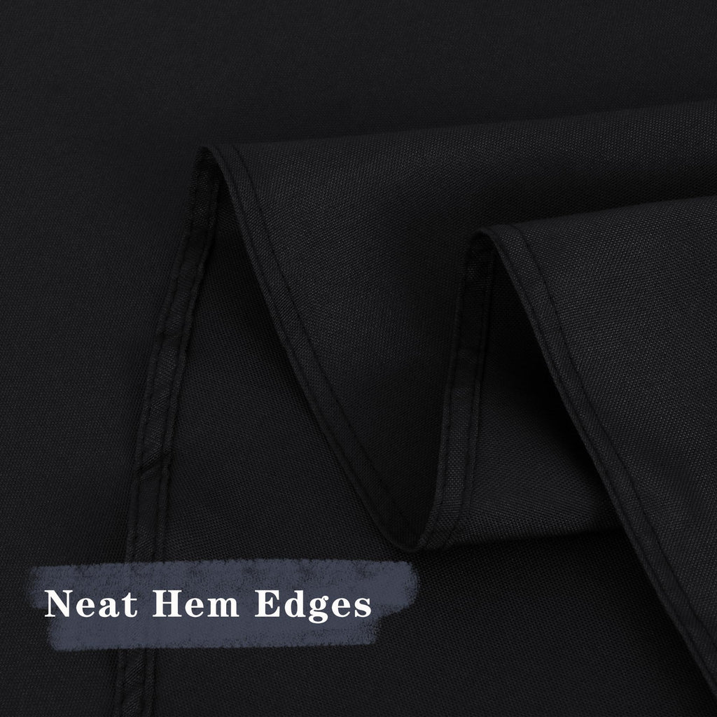 Round Tablecloth 108 Inch Black, 6 Pack