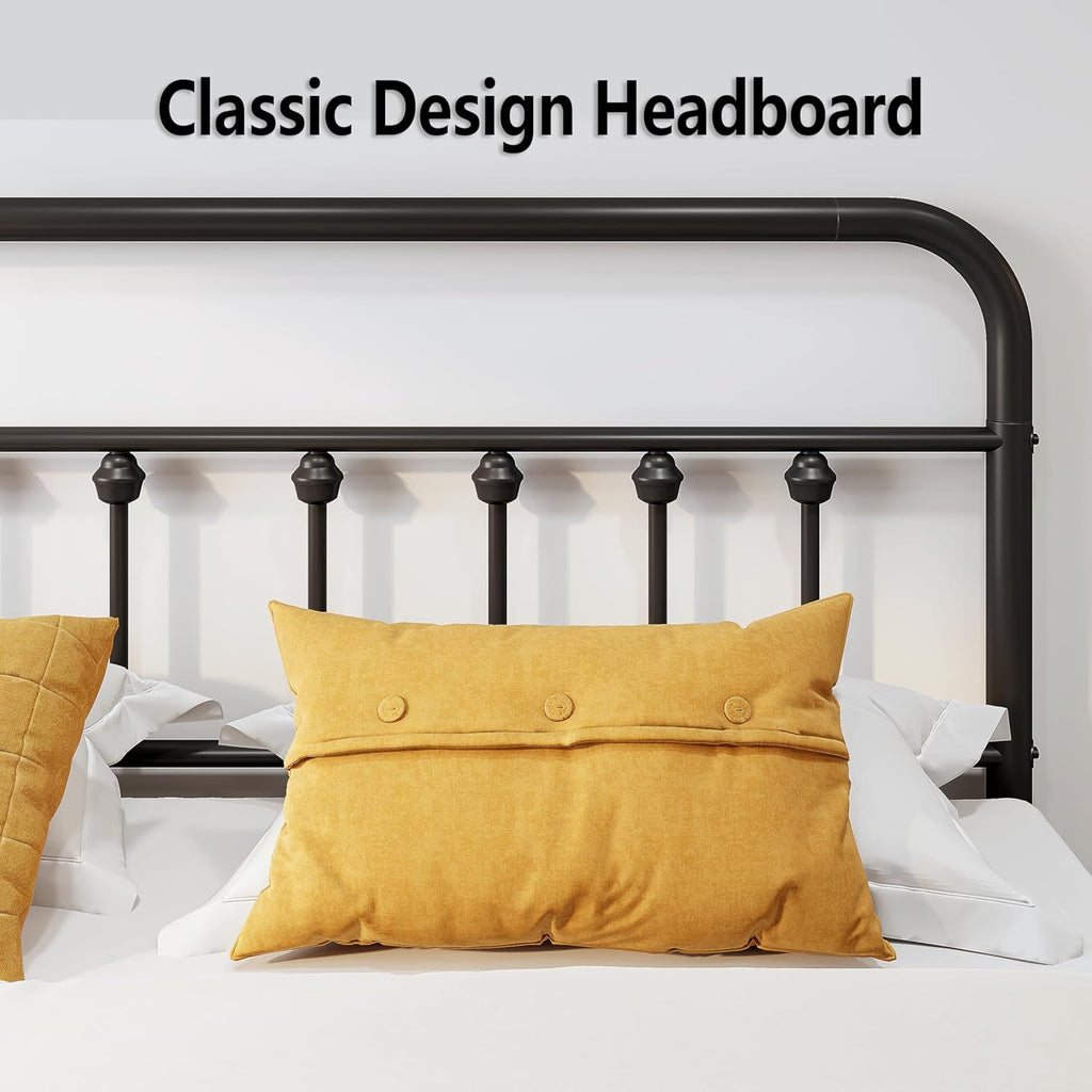 Metal Bed Frame,Full Bed Frame with Headboard,Structurally Stable