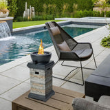 Propane Fire Pit Table 28 Inch 50,000BTU Rectangle Gas Fire Pit with Glass Wind Guard