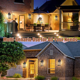 2-Pack Large Outdoor Light Fixtures IP65 Waterproof