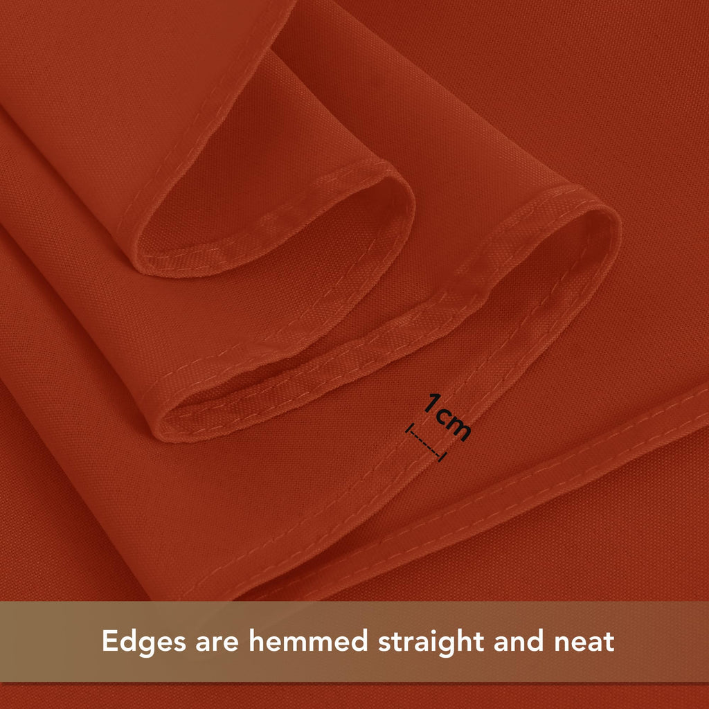 Thanksgiving Round Tablecloth 120 Inch, 8 Pack Burnt Orange Rust