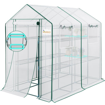 Premium Greenhouse for Outdoors, 84x56x77" Upgraded PVC Cover