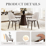 Upholstered Dining Chairs Set of 2, Modern Kitchen Chairs with Back