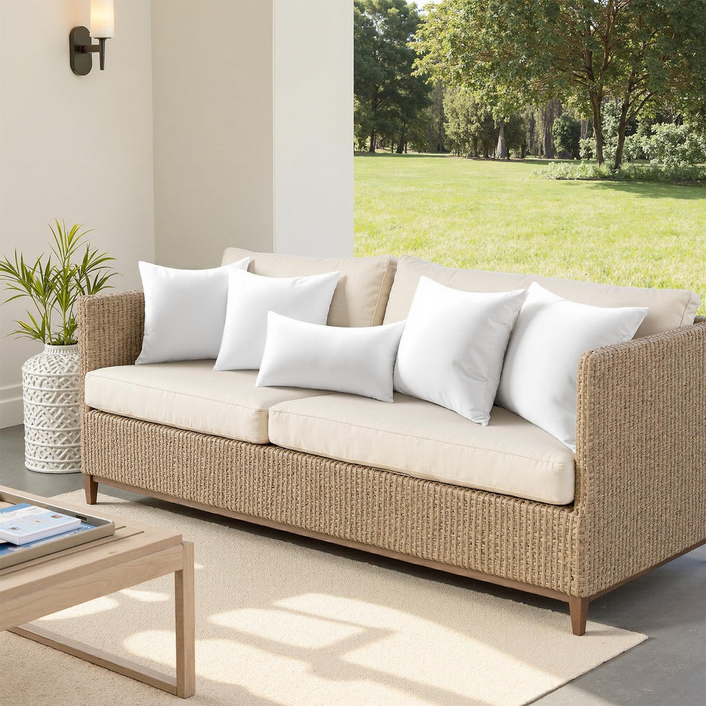 18x18 Outdoor Pillows,Set of 2 Throw Pillows Waterproof,Soft Support Throw Inserts Decorative Water Resistant
