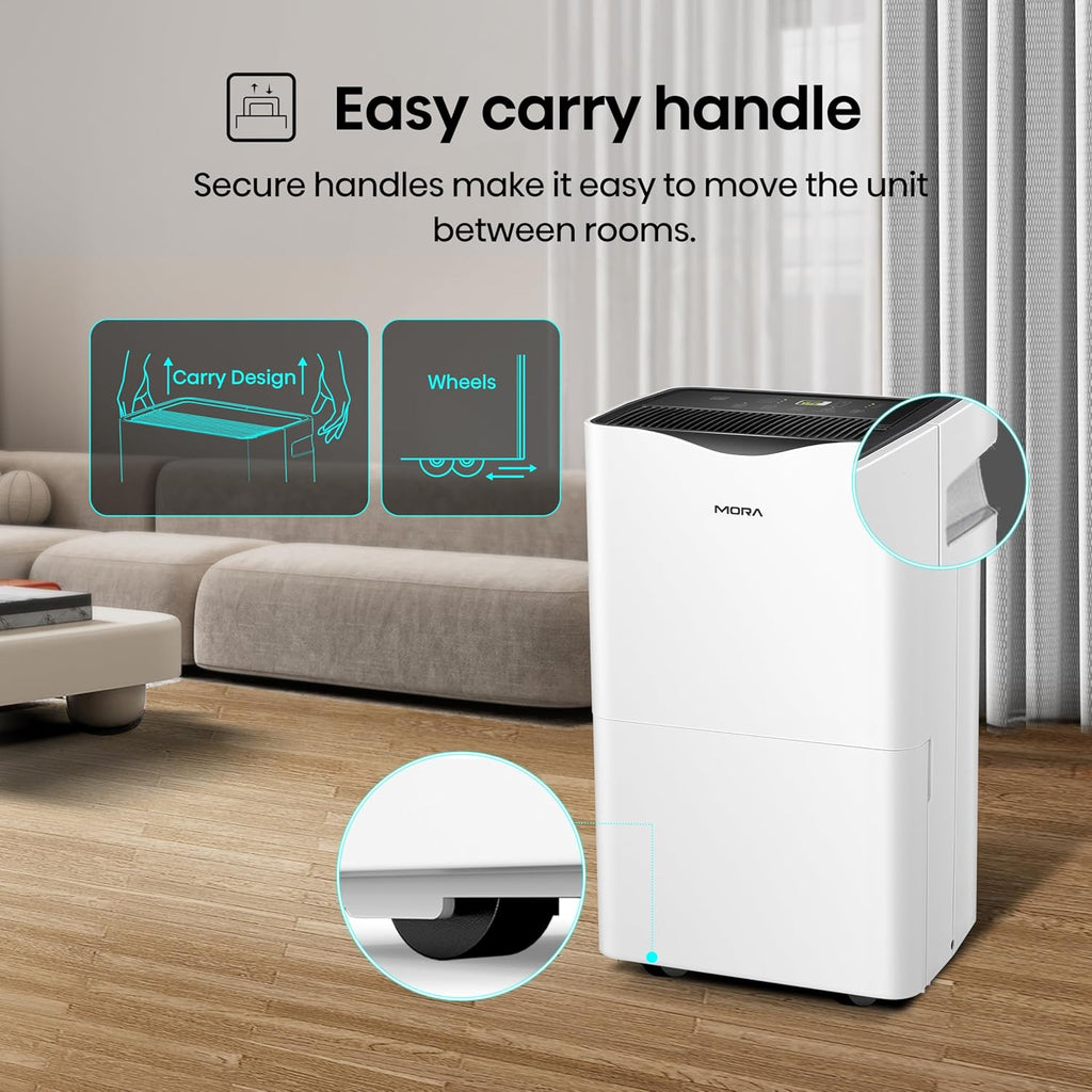 By 50 Pint Dehumidifier, for Space upto 4,500 Sq. Ft at Home, in Basements and Large Rooms, Energy Star