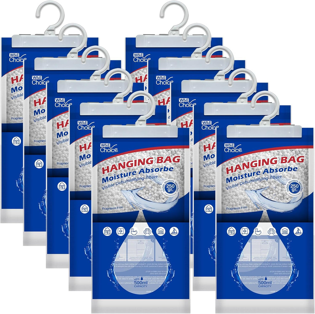 Hanging Moisture Absorbers Hanging Bag for Your Closet, Dehumidifier Bags for Bathroom