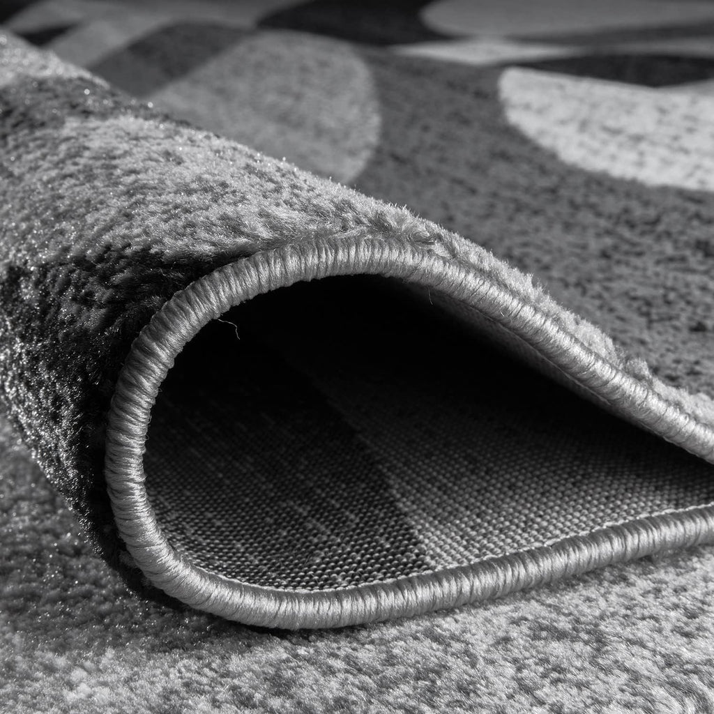 Contemporary Abstract Circles Perfect for high Traffic Areas of Your Living Room,Bedroom,Home Office,Kitchen Area Rug