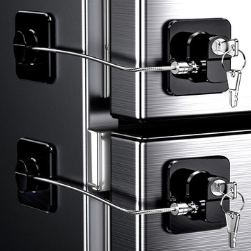 4 Pack Refrigerator Locks with 8 Keys, Child Safety Lock for Fridge Door Locks, Cabinets, Freezer, Desk Drawers