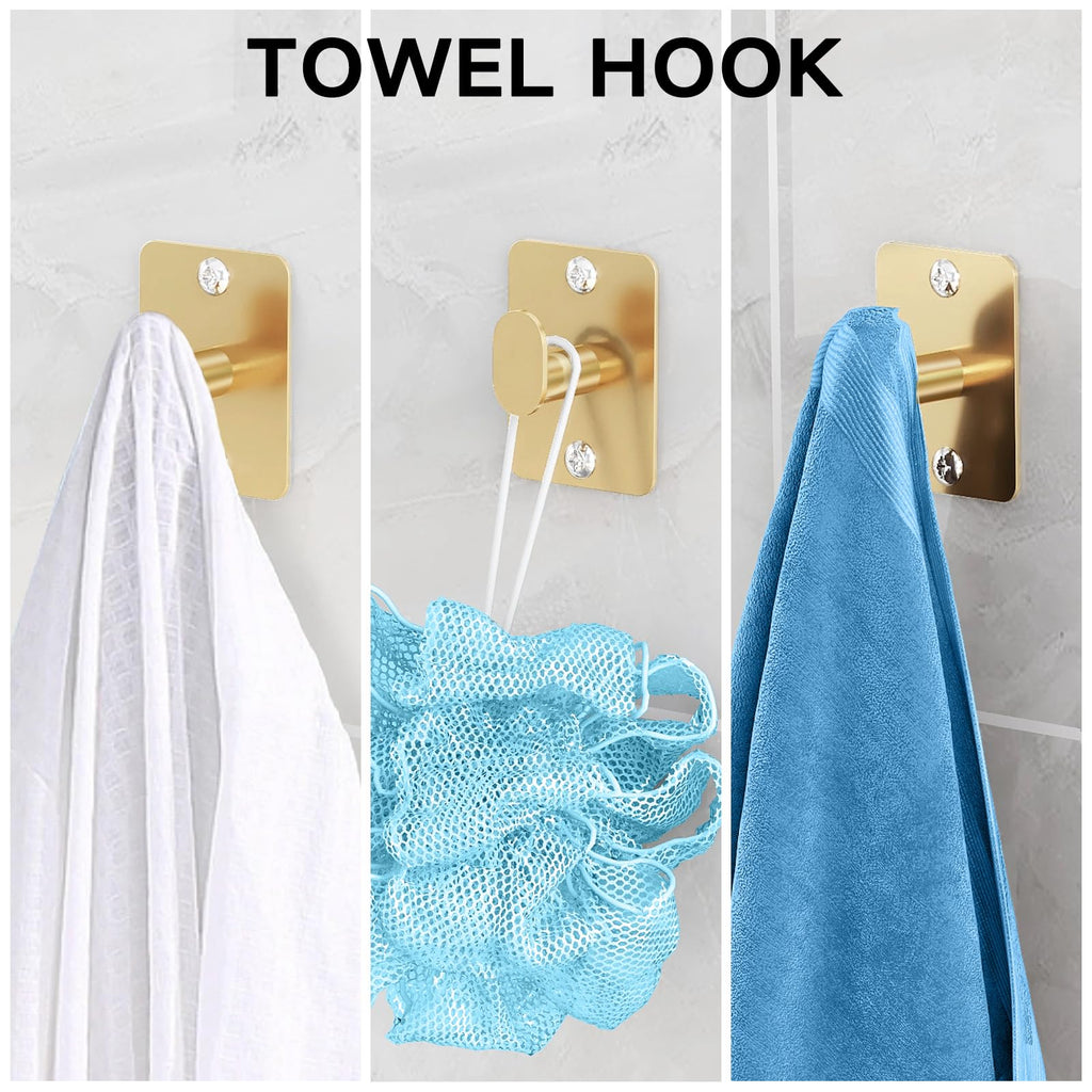 Bathroom Accessories Set, 4-Piece Gold Bathroom Hardware Set