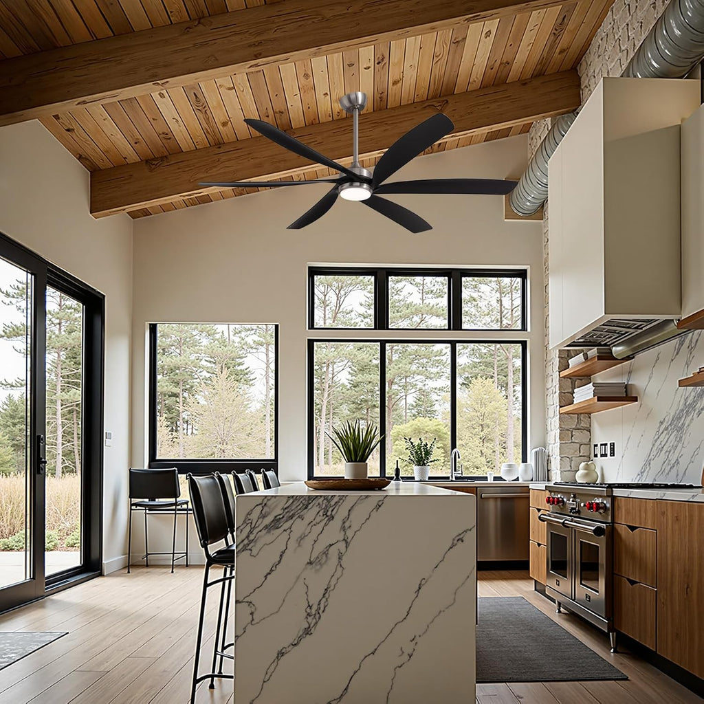 64 Inch Ceiling Fans with Lights,Indoor and Outdoor Modern Ceiling Fans with Lights and Remote