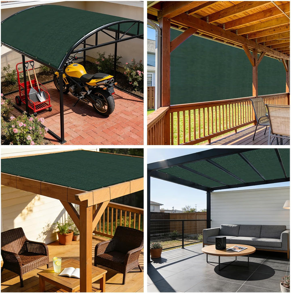 10' x 14' Sun Shade Sail Straight Edge Rectangle Canopy Shade Cover with D-Ring Grommets UV Block for Outdoor Pergola