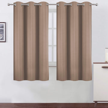 Cappuccino Thermal Blackout Curtains/38 x 63 Inch/Set of 2 Panels Room Darkening Curtains