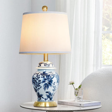 Chinoiserie Table Lamp 23'' Ceramic Table Lamp