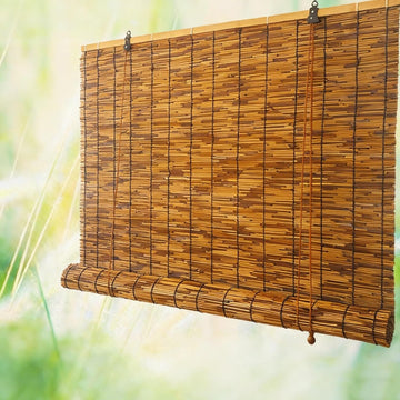 Bamboo Blinds, Outdoor Roller Blinds, Outside Window Shades, Natural Woven, for Offices, Exhibition Halls
