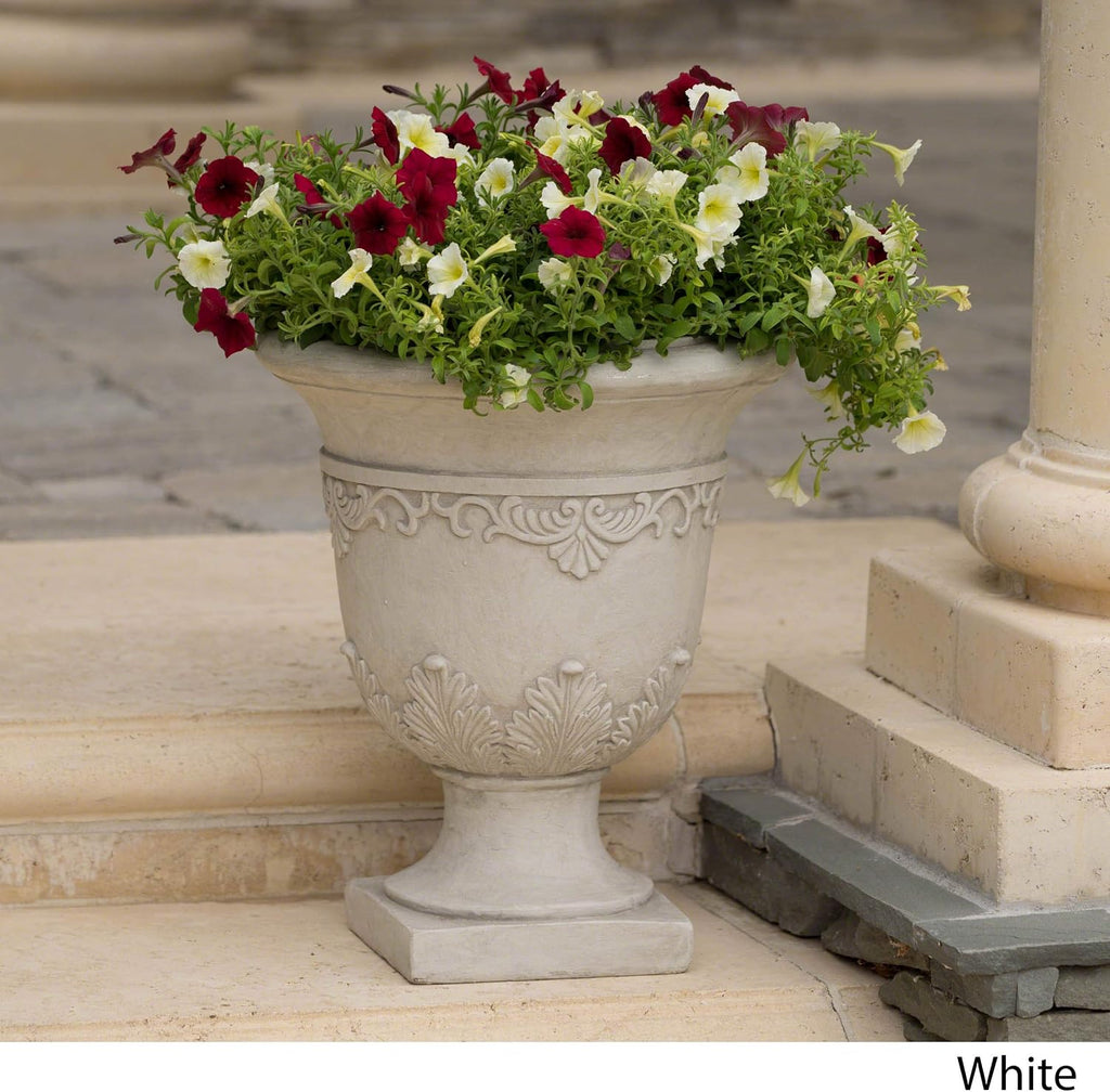 Antique Moroccan Urn Planter, 20", White