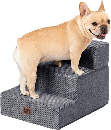 Dog Stairs for Small Dogs 13.5" H, 3-Step Dog Steps for Couch Sofa and Chair, Pet Steps for Medium Cats