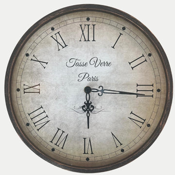 Inch Vintage Wall Clock - Farmhouse Decor Distressed White Washed Mechanical Quiet Silent