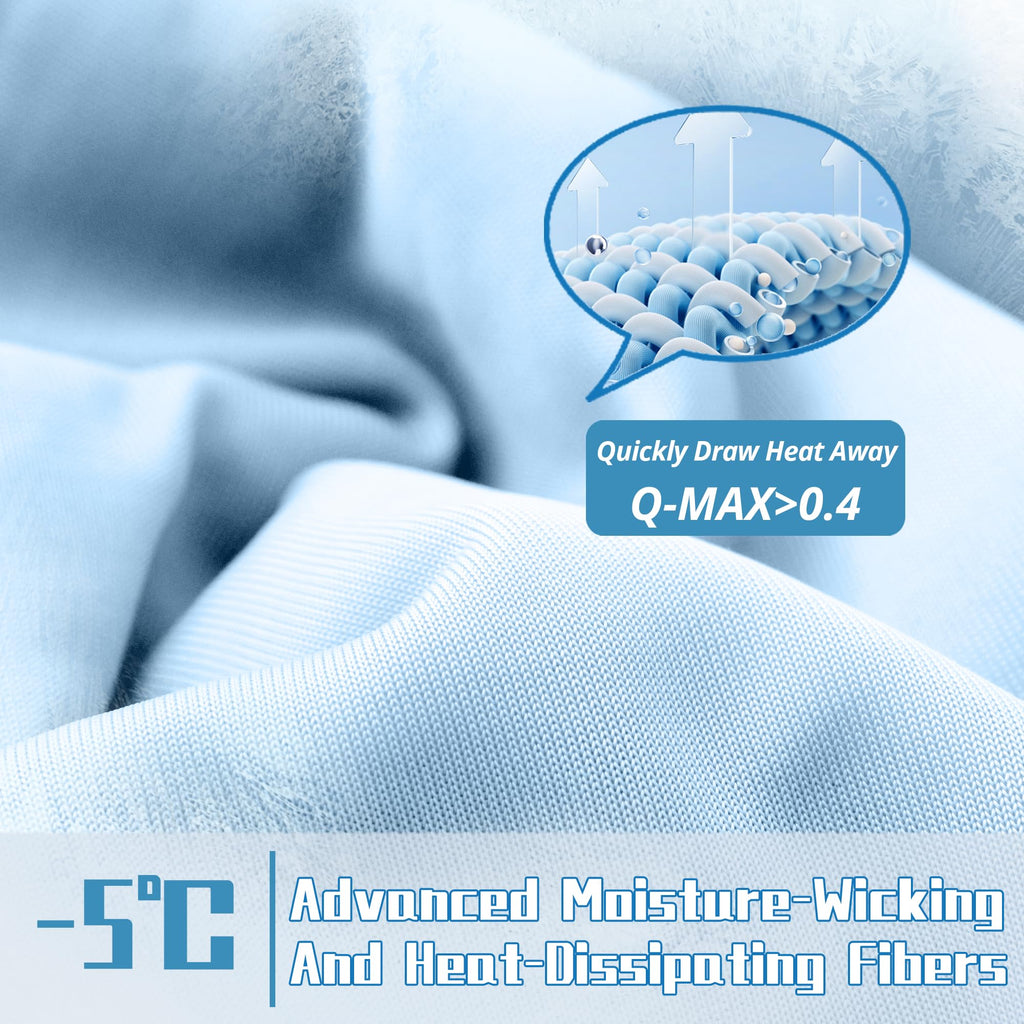 Cooling Comforter Twin Size, Blue Cooling Blanket for Hot Sleeper
