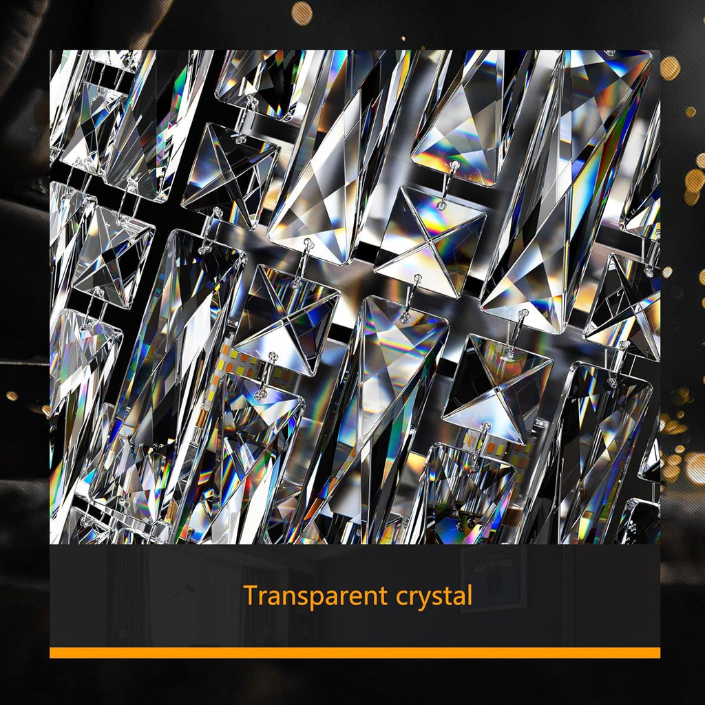 Wall Sconces,Modern Crystal Wall light Fixtures Indoor Luxury Chrome Wall Lamp,K9 Acrylic Crystal Drops Wall