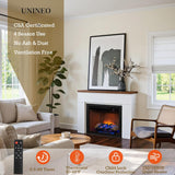 Electric Fireplace Insert w/Top Light, 12×12×12 Flame Color Option with Fire Crackling Sound, 36″W×27″H