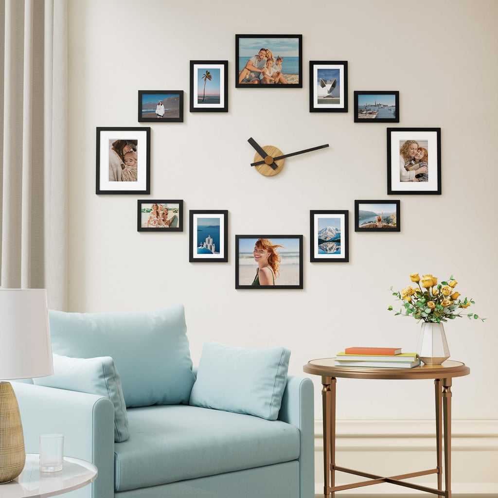 12 Pack Picture Frames Collage Wall Decor, Black - Set of 12