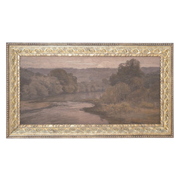 Lane 16x9 Panoramic Framed Wall Art - Autumn River Landscape Canvas