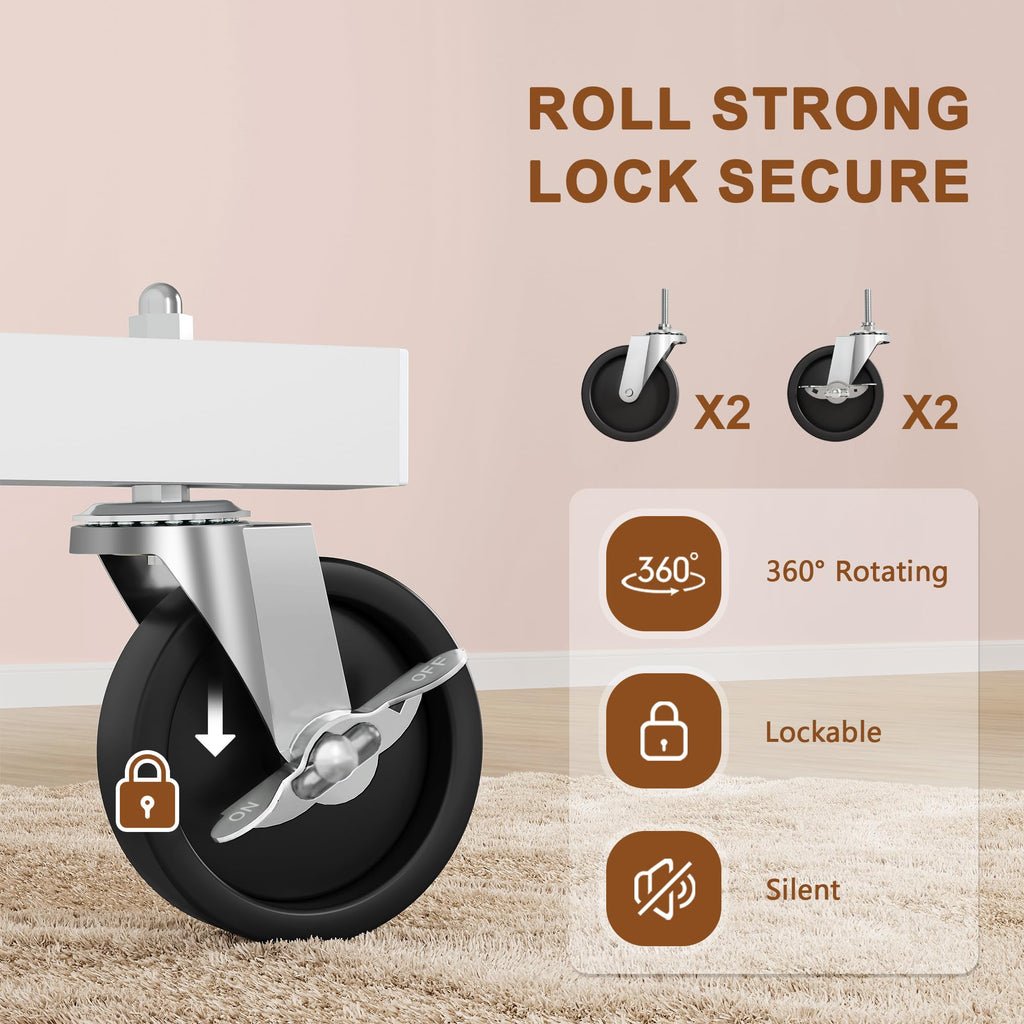 Double Rod Z Rack, Rolling Clothes Racks with Z-Base, Adjustable Clothing Rack, Standing Clothes Rack, Metal Clothing