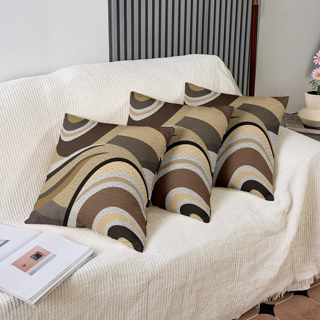 Geometric Throw Stripe Pillow Covers 22x22 Inches Soft