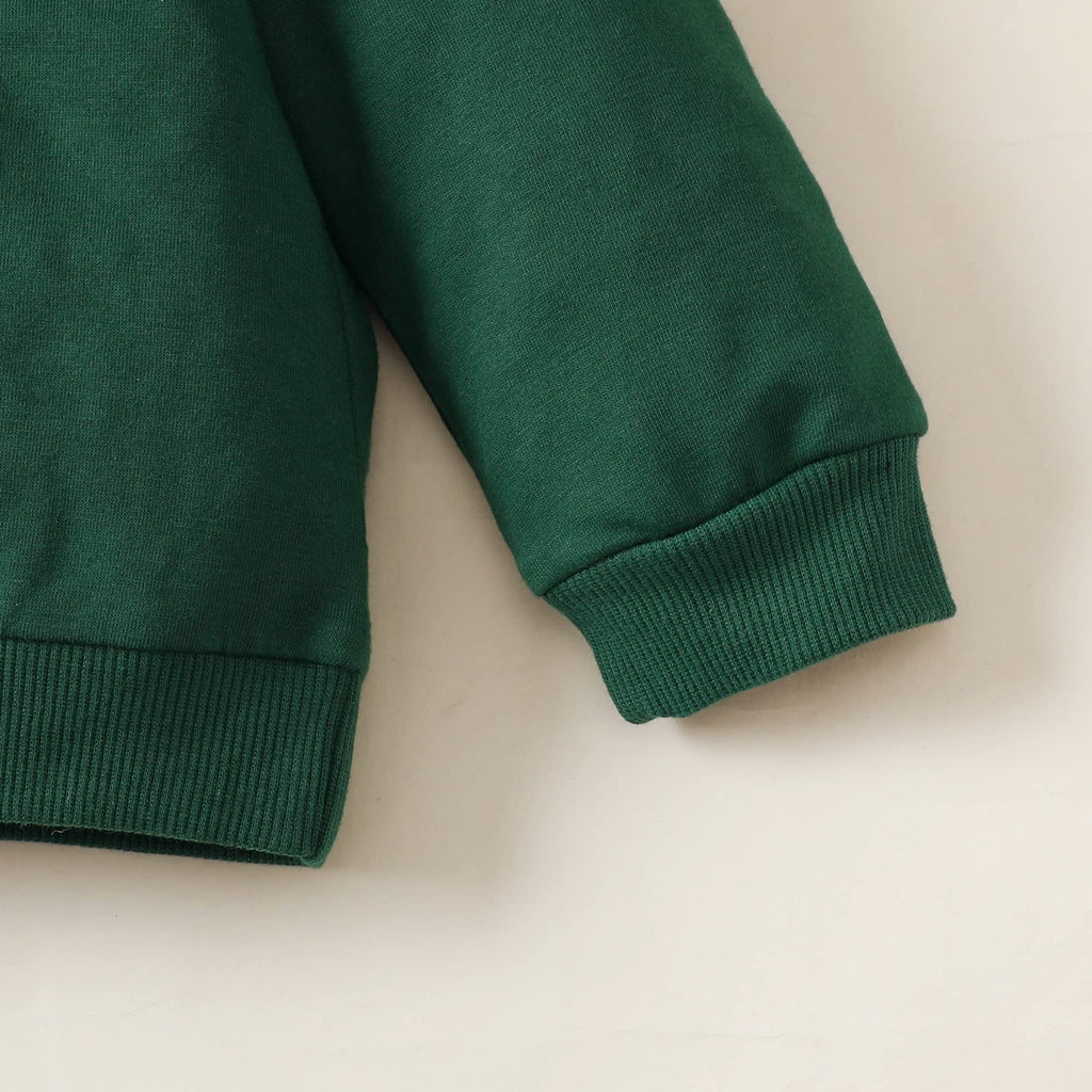Toddler Sweatsuit 2 PCS Long Sleeve Sweatshirt & Pants Set Green