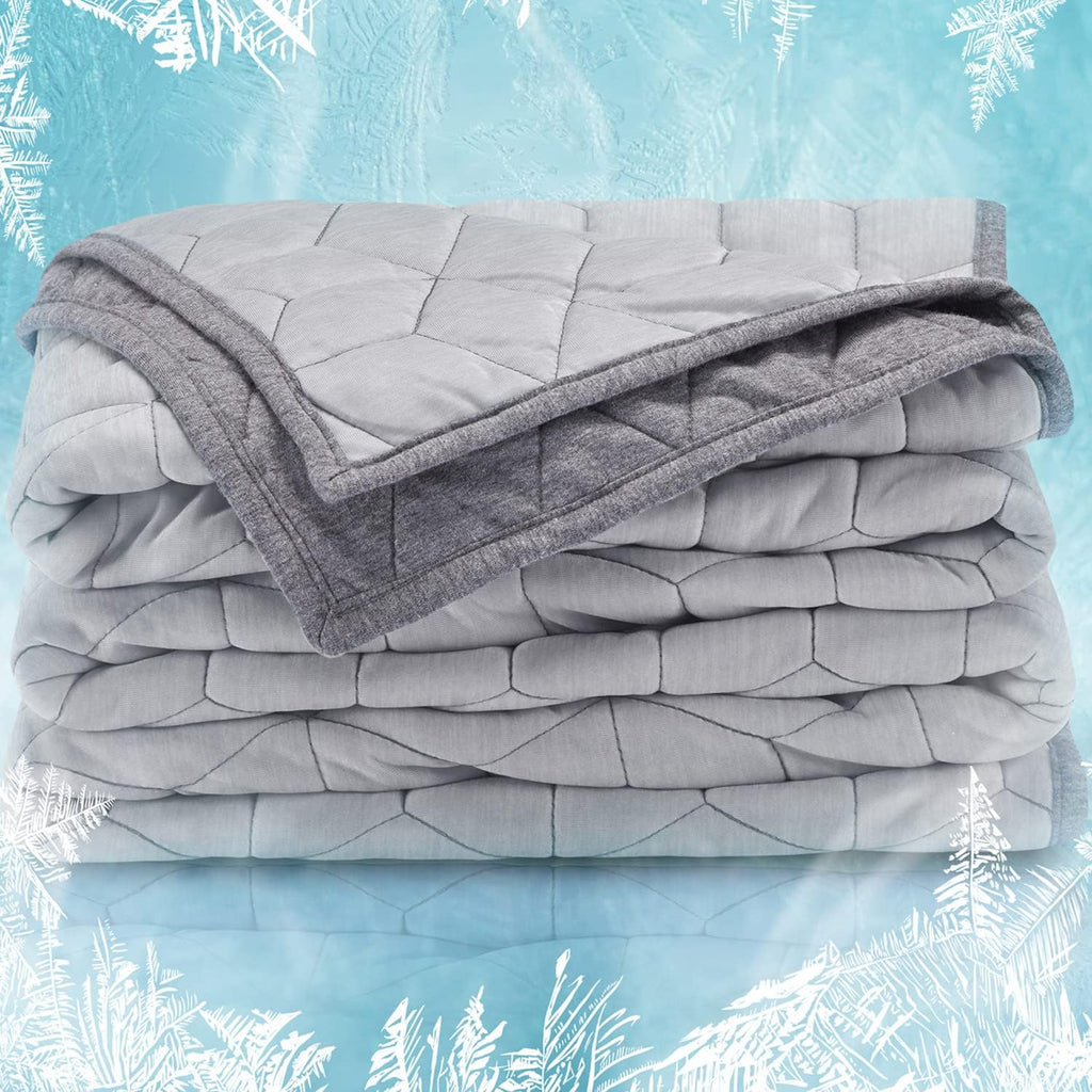 Cooling Blanket for Hot Sleepers Throw Size (50x60 inches), Dual-Sided Cool Summer Blanket Lightweight Portable for