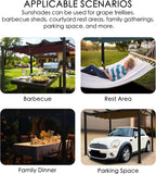 Morgan Outdoor Retractable Pergola with Sun Shade Canopy Patio Aluminum Pergola Shelter for Backyard Deck Garden