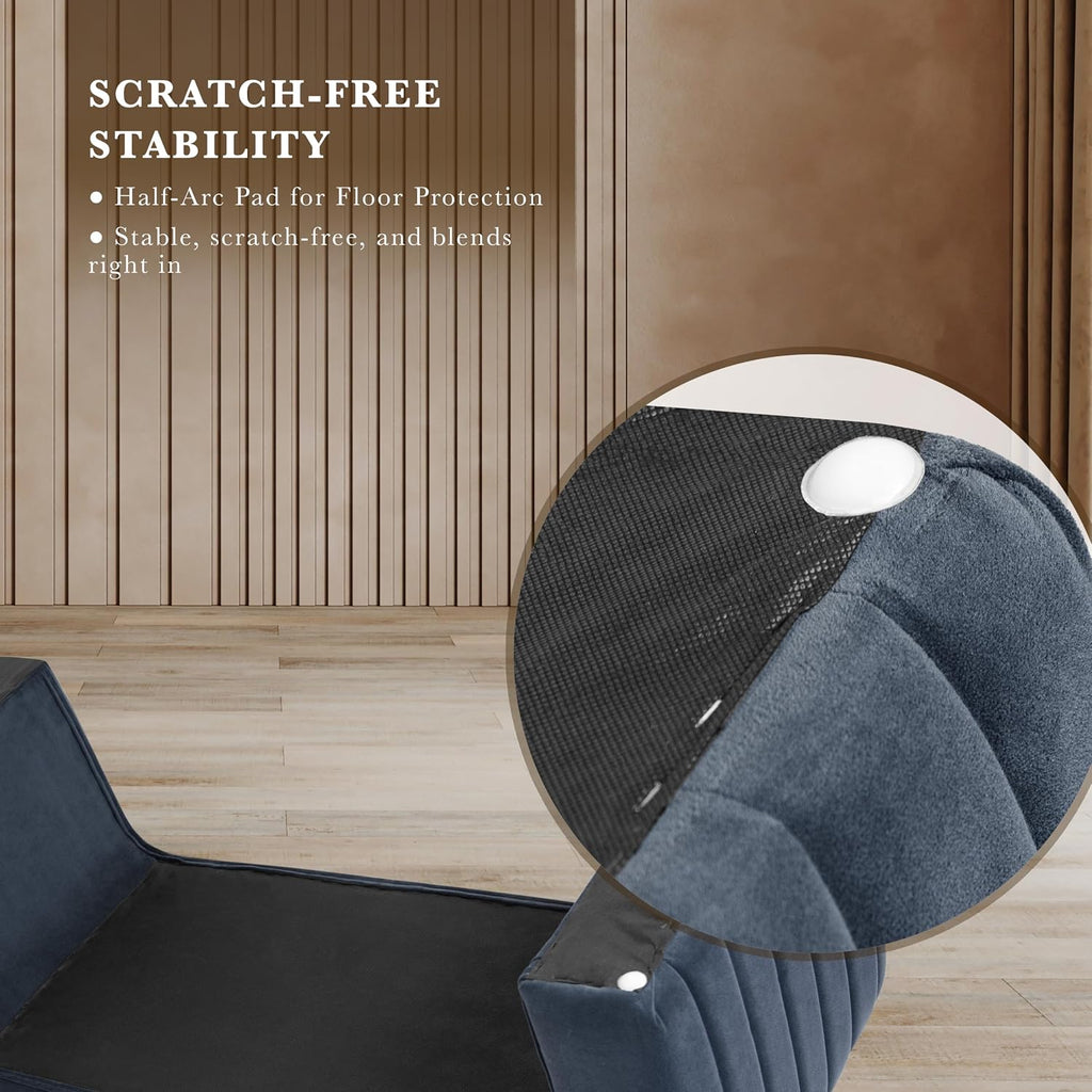 48" Arch Channel Bench - Blue Velvet