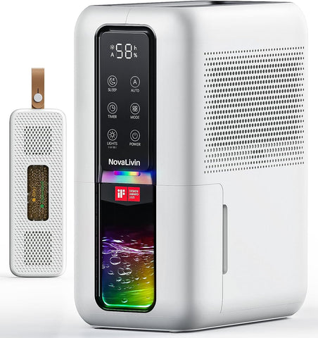 Dehumidifier for Home, Dehumidifiers for Bathroom, Bedroom, Living room, Closet with 68 OZ Water Tank