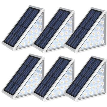 LED Solar Step Lights Waterproof Outdoor Stair Lights, Solar Deck Lights Outdoor Decor IP67 Solar Decoration Lights