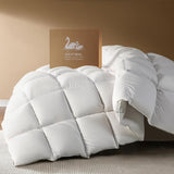 Goose Down Fiber Comforter King - All Season Naturally Breathable Down Comforters